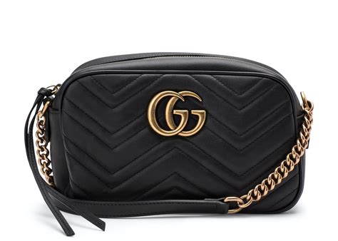 Gucci Gg Marmont Camera Bag Matelasse Small Black