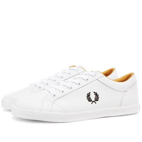 Fred Perry Baseline Leather Sneaker White End