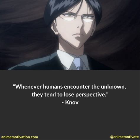 An Anime Quote With The Captionwhenever Humans Encounter The Unknown
