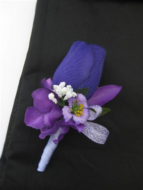 metallic purple silk flower wedding prom boutonniere groom etsy purple roses silk flowers