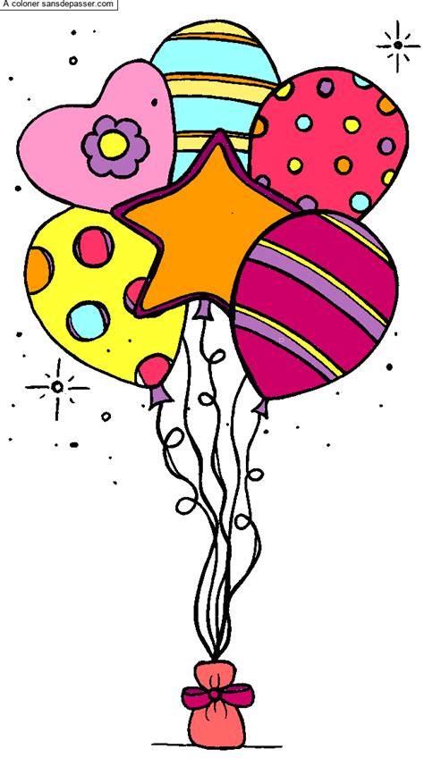 Coloriage Ballons Sans Dépasser Coloriage Ballon Dessin