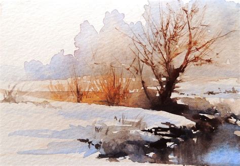Susan Kennedy Art Winter Watercolor Painting Snow Winter Painting
