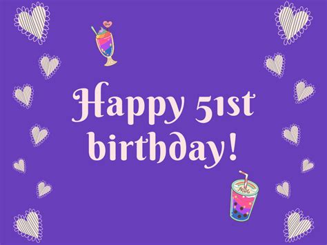 Happy 51st Birthday Card 5 Freeecards