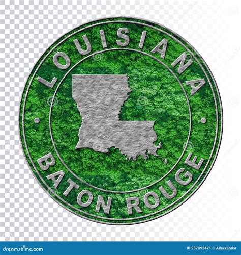 Map Of Louisiana Environment Concept Co2 Emission Concept Stock Image