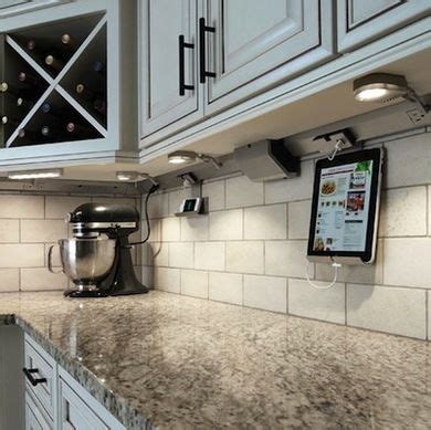 Sadly these electrical outlets stick out (photo above) because the outlet plate is white or almond, against darker wood cabinets. From Legrand, this fully customizable under-cabinet ...