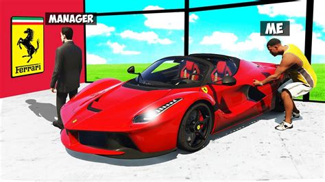 Stealing Every Ferrari Car From The Showroom In Gta 5 Youtube
