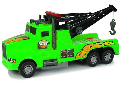 Auto Tow Truck Roadside Assistance 110 Green Rope Toys Cars
