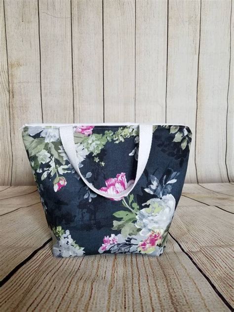 Floral Lunch Tote Adult Lunch Bag Lunch Bag Work Lunch Bag