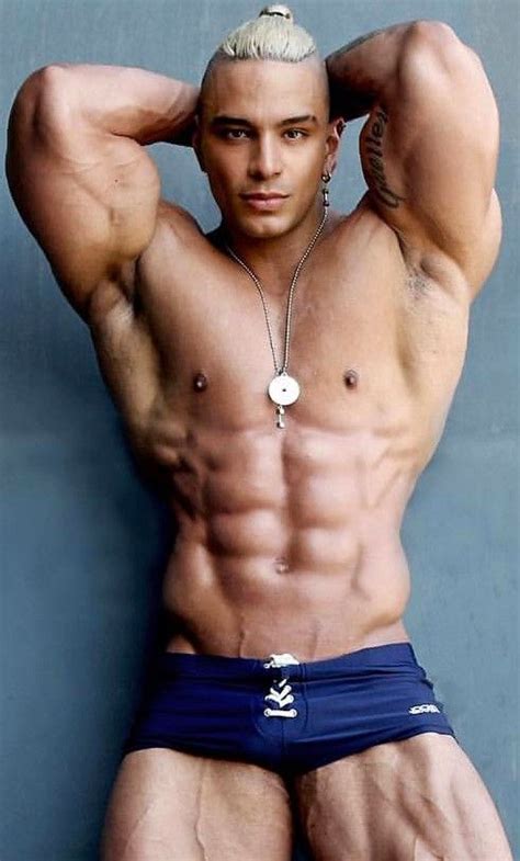 Pin By Darryl Monti Kotrys On Men And Their Muscles Blue And White Bodybuilding Guys