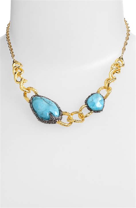 Alexis Bittar Elements Cordova Link Frontal Necklace In Gold Gold