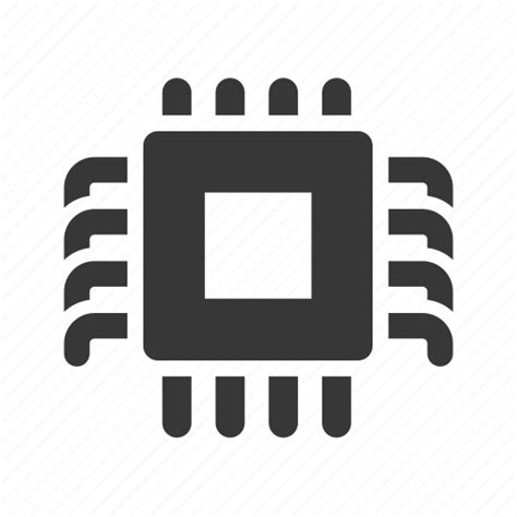 Computer Chip Computer Network Raw Simple Tech Technology Icon