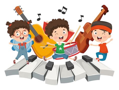Ilustración De La Música Infantil Vector Premium