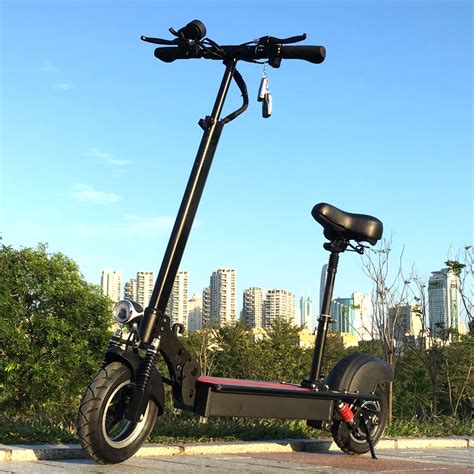 Flj 10 Inch Adult Electric Scooter With Seat Foldable E Scooter Bike