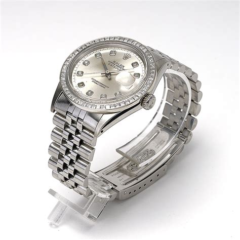Rolex Oyster Perpetual Datejust Silver Diamond Dial And Bezel New York Jewelers Chicago