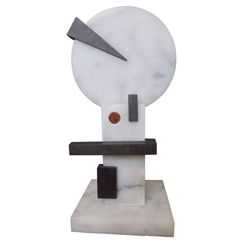 Abstract Marble Sculpture Signed Mm At 1stdibs