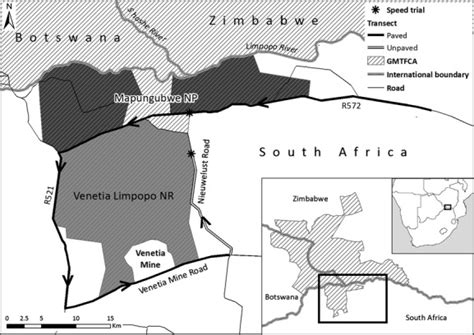 A Map Of The Greater Mapungubwe Transfrontier Conservation Area