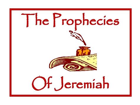 The Prophecies Of Jeremiah An Introduction Jeremiah