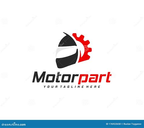 Motorcycle Parts Logo Design Motorbike Repair Vector Design Stock
