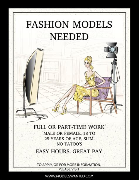 Fashion Models Wanted Template Postermywall