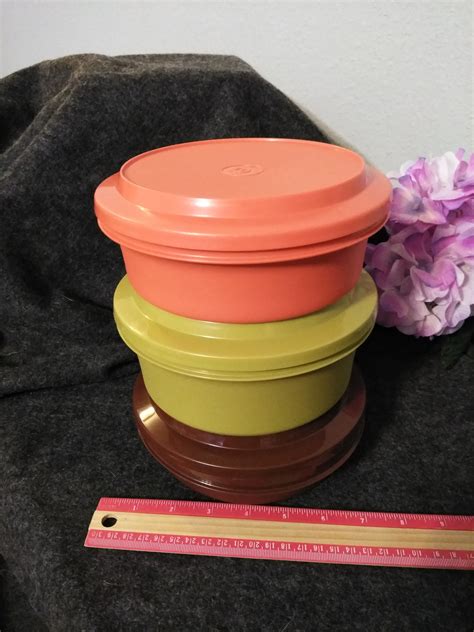 Tupperware Bowls With Lids 1206 1253 Etsy