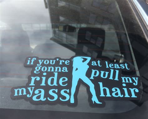 If Youre Gonna Ride My Ass At Least Pull My Hair Decal Etsy Uk