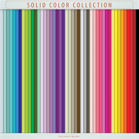 Solid Color Digital Paper Pack Rainbow Scrapbooking Cu Ok Instant
