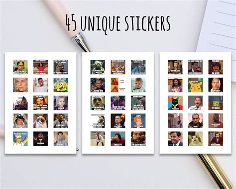 Printable Meme Sticker Pack For Teachers Teachers Reaction Etsy