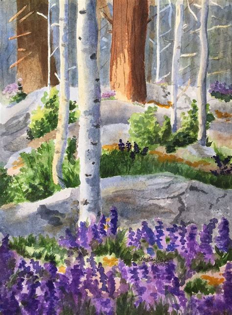 Colorado Watercolor Painting Tree Watercolor Print Aspen Etsy