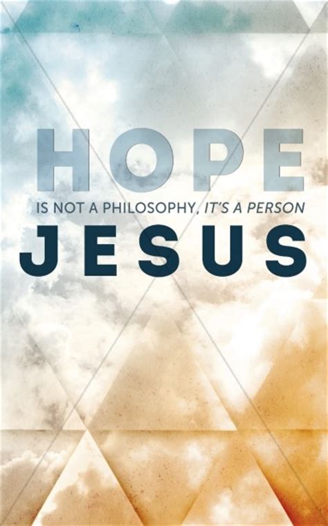 Hope In Jesus Church Bulletin Cover Sermon Bulletin Covers