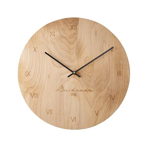 Personalized Maple Wall Clock Custom Clock Personalized Wood Clock
