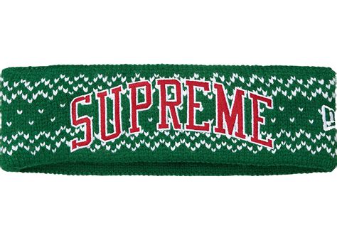 Supreme New Era Arc Logo Headband Green Stockx News