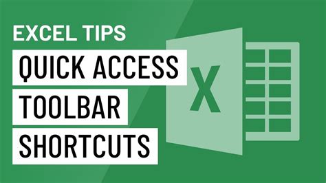 Excel Quick Tip Quick Access Toolbar Shortcuts Youtube