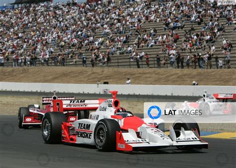 24 26 August 2007 Sonoma California Usa Helio Castroneves Leads