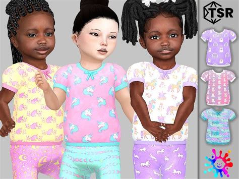 The Sims Resource Unicorn Bubble Blouse In 2024 Sims 4 Toddler