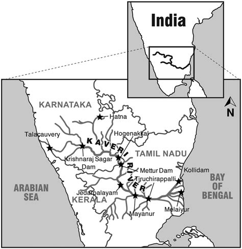 Kaveri River Route Map