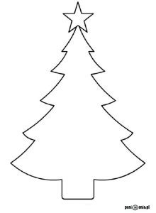 Wydrukuj malowankę i ozdabiaj bożonarodzeniowe drzewko. Rysunek Choinki Do Wydruku - Rysunki HD