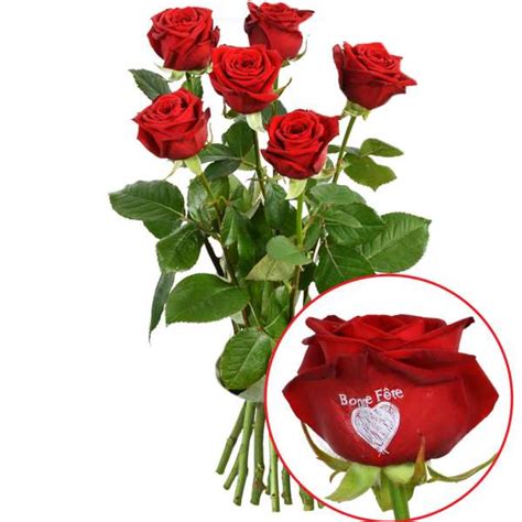 Bouquet De Roses Rose Marquee Bonne Fete Cm Livraison
