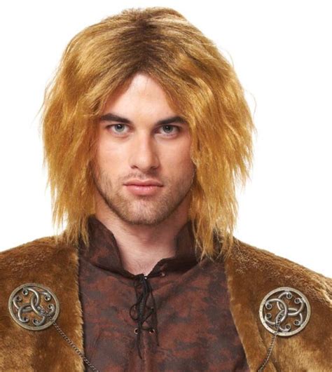 Medieval King Mens Adult Wavy Honey Blonde Costume Wig Ebay