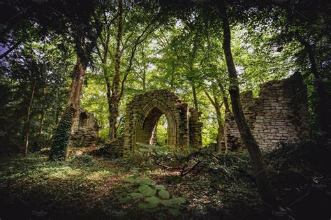 Stone Ruins In A Forest Castle Aesthetic Ruined City Beautiful Ruins