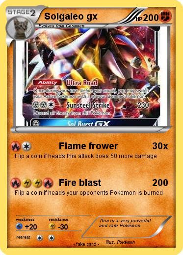 This tin is brand new, just coming out march andrew mahone plays some games on pokemon trading card game online with solgaleo gx. Pokémon Solgaleo gx 27 27 - Flame frower - My Pokemon Card
