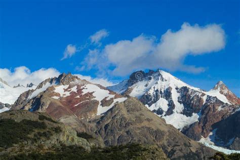 Snowy Andes Mountains Patagonia Argentina Stock Photo Image Of