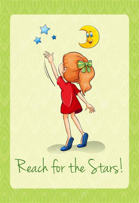 Saying Reach For The Stars Graphic Art Figurative Vector Graphic Art Figurative Png And
