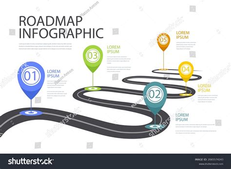 Road Map Infographic Creative Plan Design Vector Có Sẵn Miễn Phí Bản