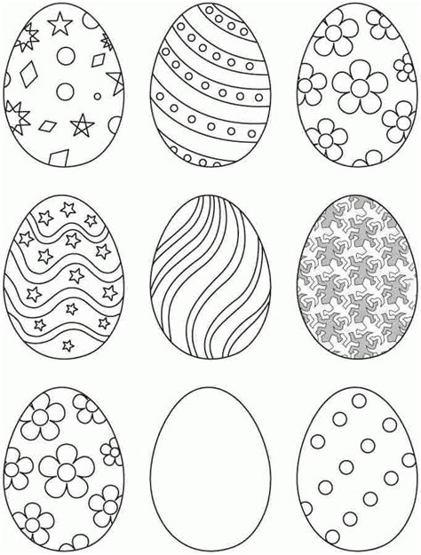 Easter egg coloring pages for kids online. Free Printable Easter Egg Coloring Pages - Coloring Home