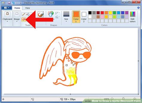 How To Draw A Sprite Microsoft Paint 6 Steps With Pictures