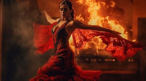 premium ai image flamenco dance fiery passion stunning spanish woman gracefully dances