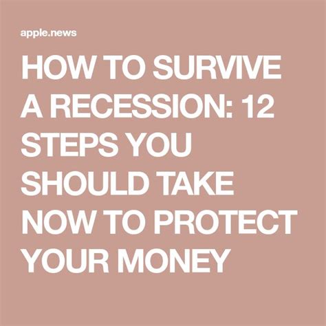 How To Survive A Recession 12 Steps You Should Take Now To Protect