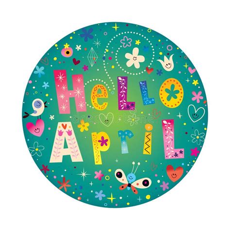 Hello April Card Stock Vector Illustration Of Flower 92928549