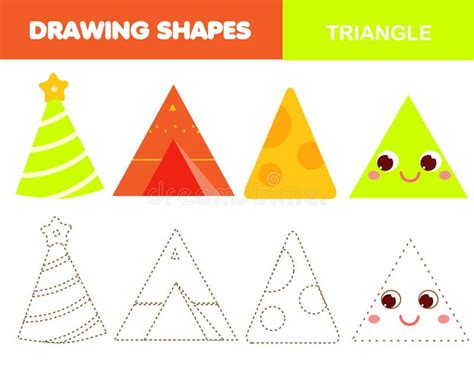 Learning Geometric Shapes For Kids Triangle Handwriting Practice