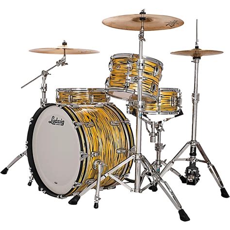 Ludwig Classic Maple 3 Piece Fab Shell Pack With 22 Bass Drum Lemon